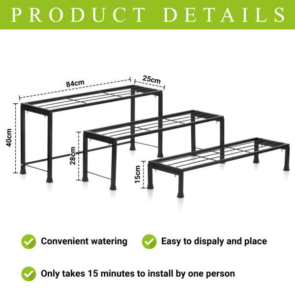 Tiered Plant Stands with Different Heights