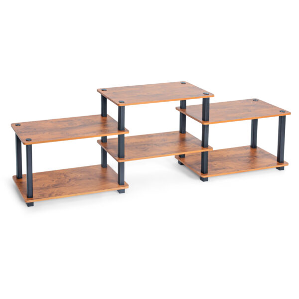 Turn-N-Tube 6 Tier Floor Standing Engineered Wood TV Entertainment Unit Table for Home