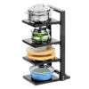 4 Tier Hight Adjustable Metal Portable Pot Pan Rack