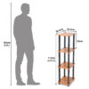 Turn-N-Tube 4 Tier Wooden Bedside Table
