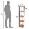Turn-N-Tube 5 Tier Wooden Bedside Table