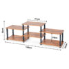 Turn-N-Tube 6 Tier Floor Standing Engineered Wood TV Entertainment Unit Table for Home