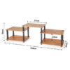Turn-N-Tube 5-Tier Wooden TV Entertainment Unit