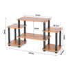 Turn-N-Tube 6-Tier Wooden TV Entertainment Unit
