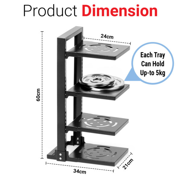 4 Tier Hight Adjustable Metal Portable Pot Pan Rack