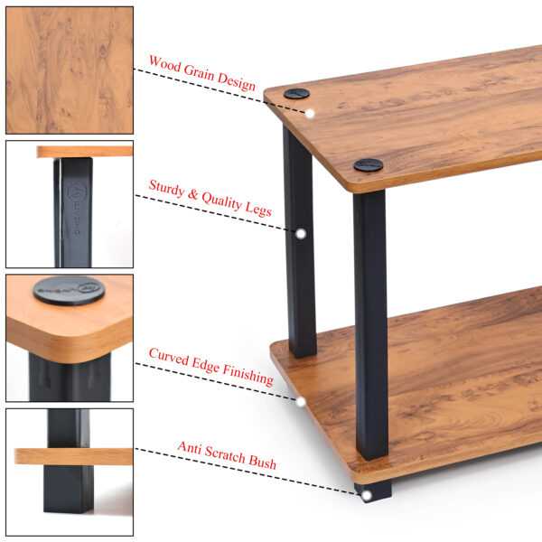 2 Tier DIY Turn N Tube Wooden End Table/Side Table