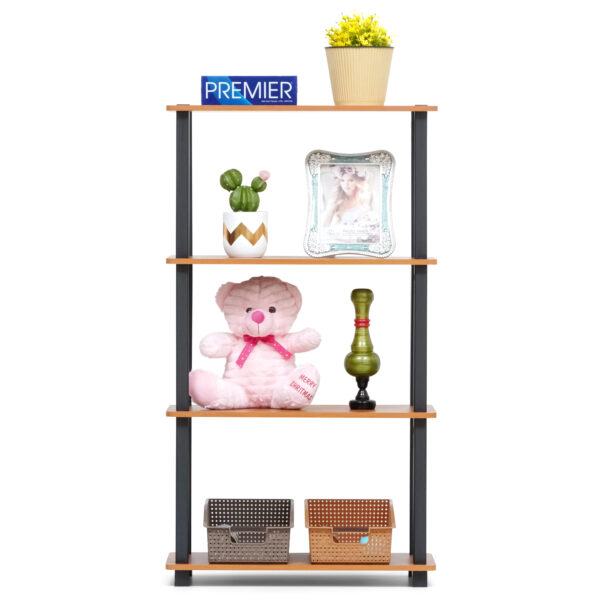 4 Tier DIY Turn N Tube Wooden Multipurpose Storage Rack Organizer