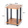 2 Tier Turn N Tube Bedside Table