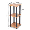 Turn-N-Tube 3 Tier Wooden Bedside Table