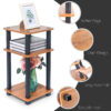 Turn-N-Tube 3 Tier Wooden End Table