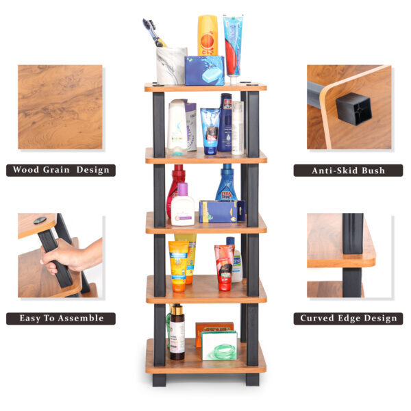 Turn N Tube 5 Tier Wooden Spice Rack