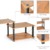 Turn-N-Tube 5-Tier Wooden TV Entertainment Unit