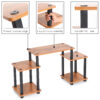 Turn-N-Tube 5-Tier Wooden TV Entertainment Unit