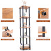Turn-N-Tube 5 Tier Wooden Bedside Table
