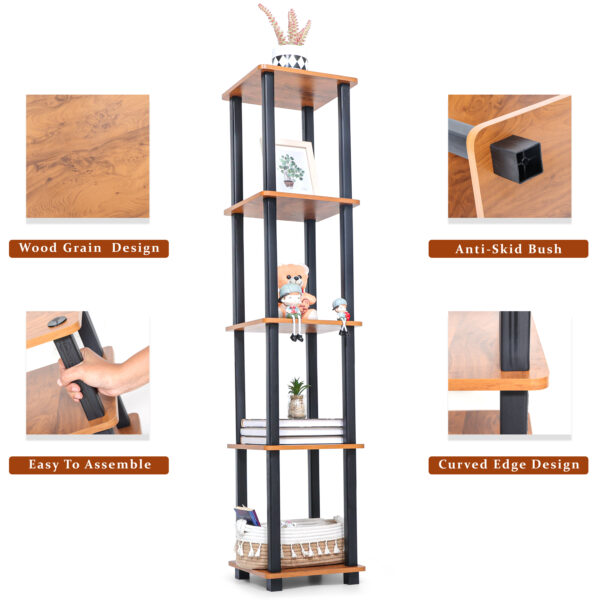 Turn-N-Tube 5 Tier Wooden Bedside Table