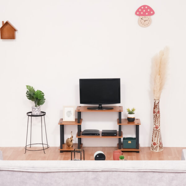 Turn-N-Tube 6-Tier Wooden TV Entertainment Unit
