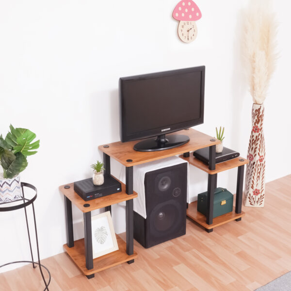 Turn-N-Tube 5-Tier Wooden TV Entertainment Unit
