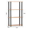 4 Tier DIY Turn N Tube Wooden Multipurpose Storage Rack Organizer