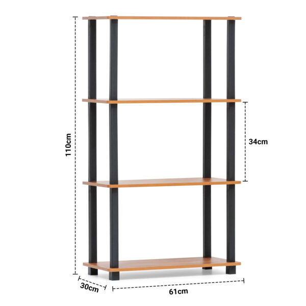 4 Tier DIY Turn N Tube Wooden Multipurpose Storage Rack Organizer
