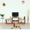 Turn-N-Tube 6 Tier Floor Standing Engineered Wood TV Entertainment Unit Table for Home