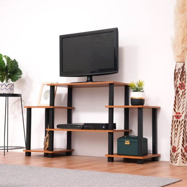 Turn-N-Tube 6-Tier Wooden TV Entertainment Unit