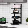 4 Tier Hight Adjustable Metal Portable Pot Pan Rack