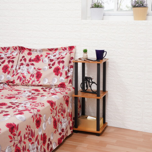 Turn-N-Tube 3 Tier Wooden Bedside Table