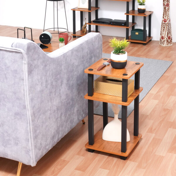 Turn-N-Tube 3 Tier Wooden End Table