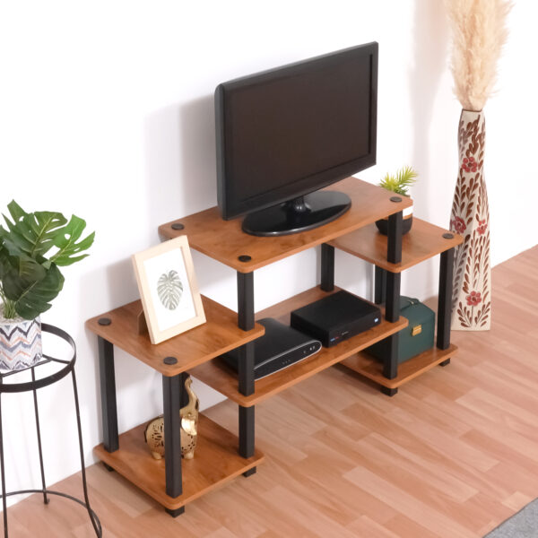 Turn-N-Tube 6-Tier Wooden TV Entertainment Unit