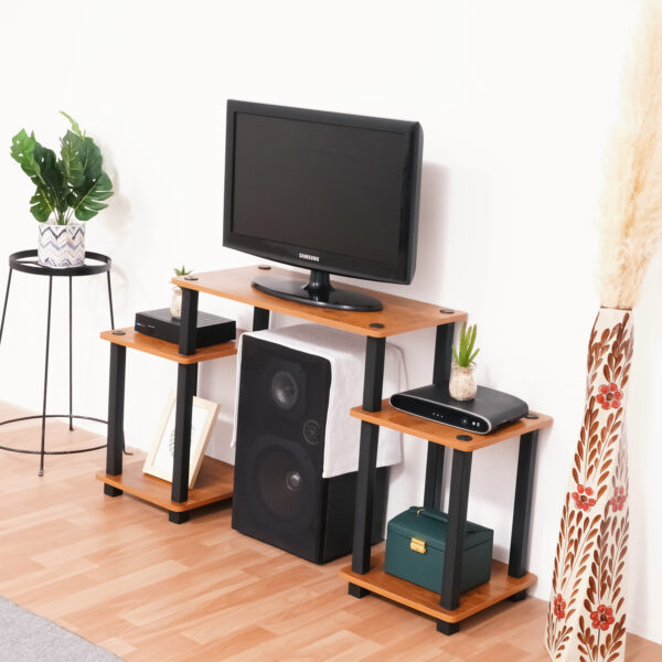 Turn-N-Tube 5-Tier Wooden TV Entertainment Unit