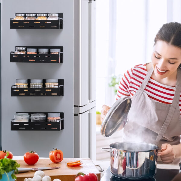 Magnetic Spice Rack For Refrigerator