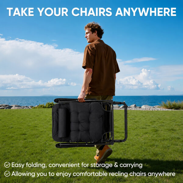 Zero Gravity Recliner Chair with Removable Cushion & Adjustable Headrest