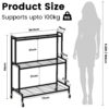 3 Tier Metal Plant Stand with 360° Swivel Casters Wheels