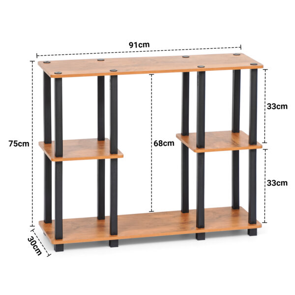 Turn-N-Tube 6-Tier Wooden TV Entertainment Unit