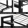 3 Tier Metal Plant Stand with 360° Swivel Casters Wheels