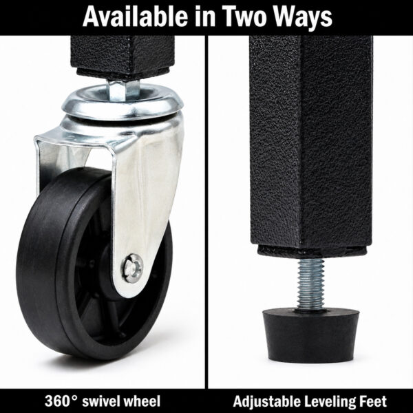 3 Tier Metal Plant Stand with 360° Swivel Casters Wheels