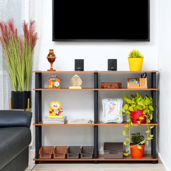 4 Tier Wooden TNT TV Entertainment Units