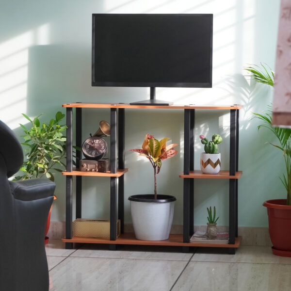 Turn-N-Tube 6-Tier Wooden TV Entertainment Unit