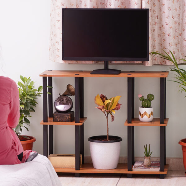 Turn-N-Tube 6-Tier Wooden TV Entertainment Unit