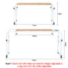 Height & Width Adjustable Multipurpose Table Trolley-White