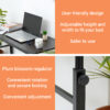 Height & Width Adjustable Multipurpose Table Trolley-Black