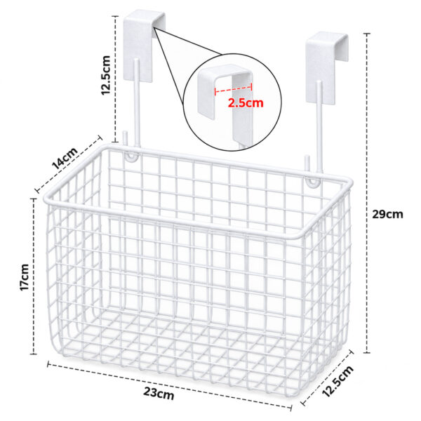 Over The Door Cabinet Organizer Storage Shelf - White
