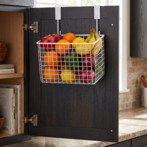 Over The Door Cabinet Organizer Storage Shelf - White